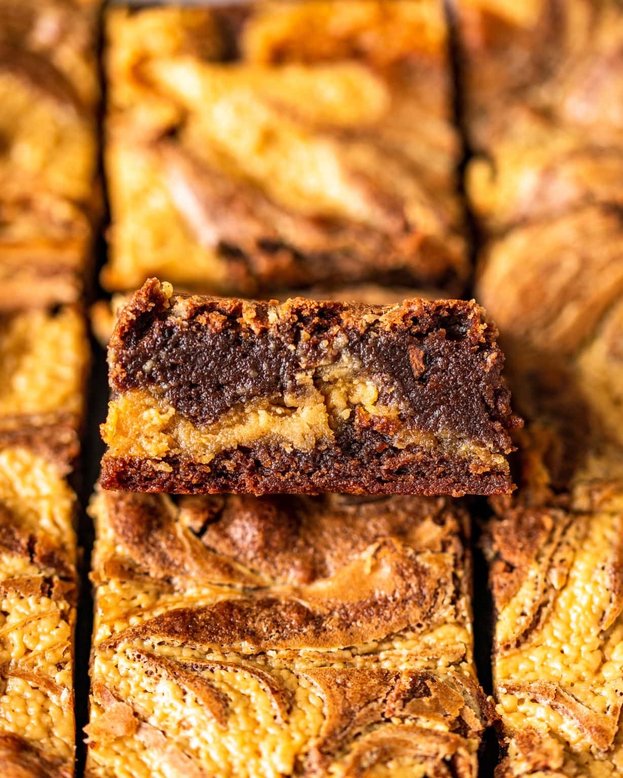 Fudgy Peanut Butter Swirl Brownies 