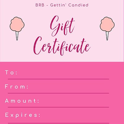 Gift Certificates 