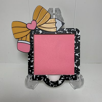 Pencil Bow Sticky Note Holder