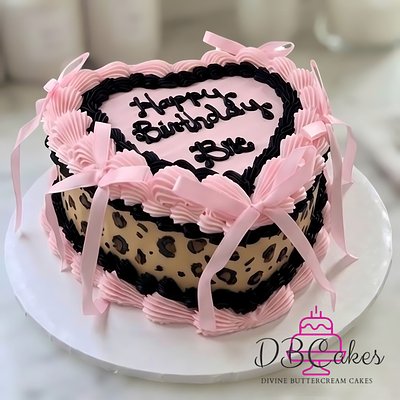 8-inch Custom Design Heart Cake