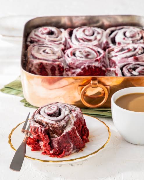One Dozen Red Velvet Cinnamon Roll