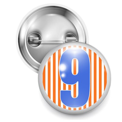 OKC #9 Wearable Button Pin 