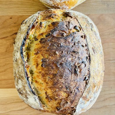 Cheddar Jalapeño Sourdough  Loaf