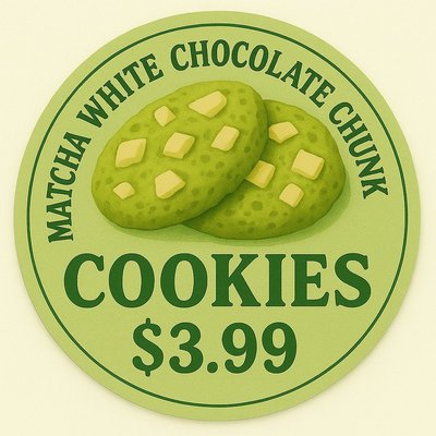 Matcha White Chocolate Chunk Cookies