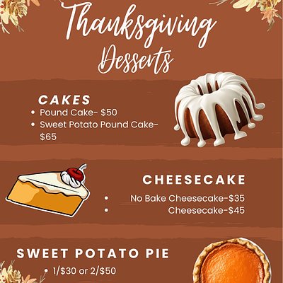 Thanksgiving Menu 