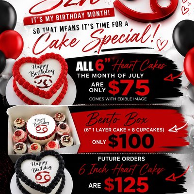July Special Heart Cake 