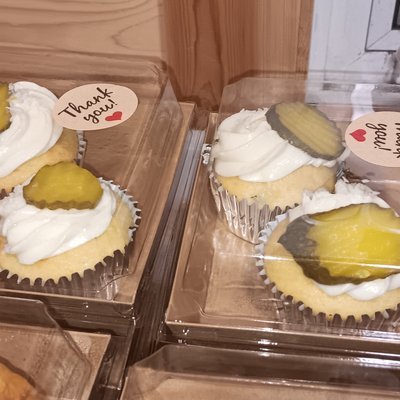 Pickle   Cupcakes With Pickle Frosting  Topped With Pickle