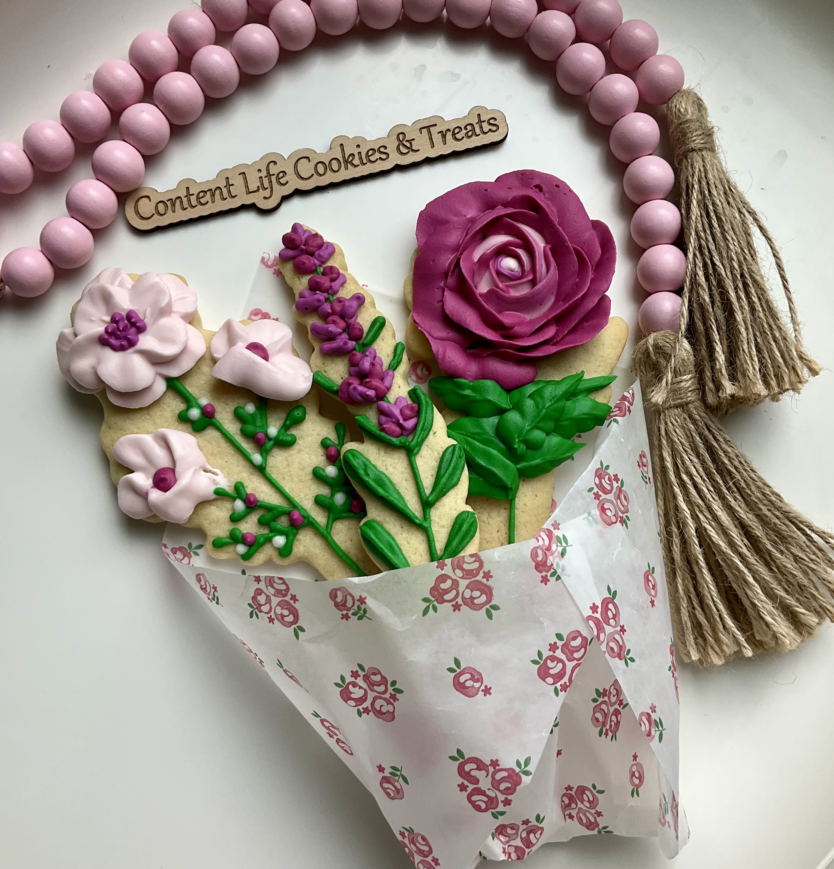 Sugar cookie flower bouquet