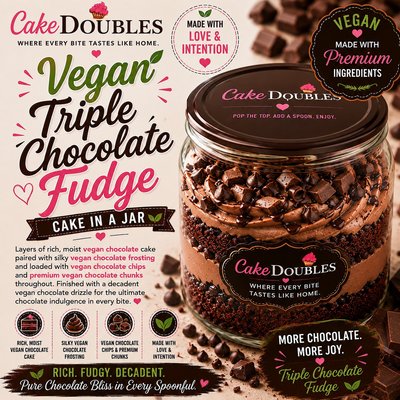 Vegan Triple Chocolate Fudge