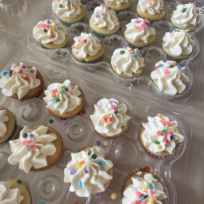 Vanilla Mini Buttercream Bites Frosted Cupcakes-12 Pack