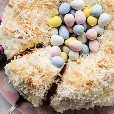 Coconut Birds Nest Cake