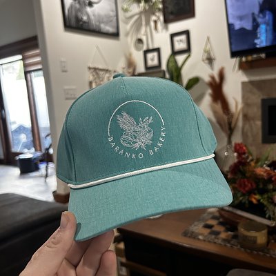 Turquoise & White Logo Hat