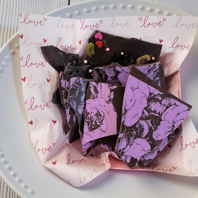 Dark Chocolate Spumoni Inspired Bark