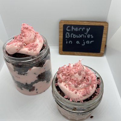 Cherry Brownies In A Jar