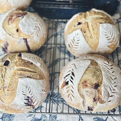 Mini Blueberry Lemon Sourdough Loaf