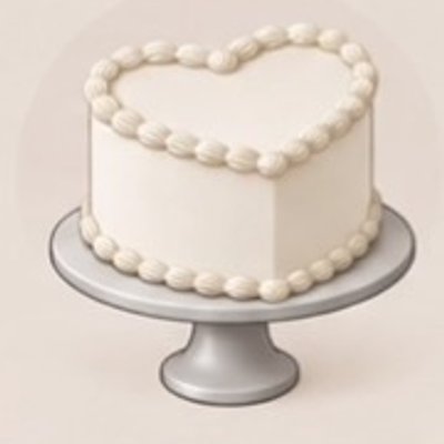8 in Heart Cake (3 layer)