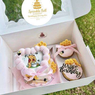 Mini Bento Box Cake (Round, Star, or Heart-Shaped)