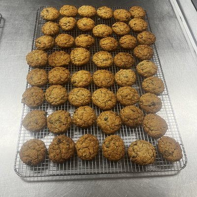 1/2 Size Vegan Oatmeal Raisin Cookies