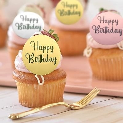 Acrylic Cupcake Topper