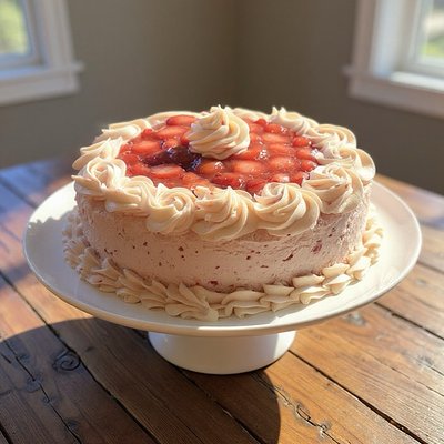 Strawberry Divine 8" 2 Layer Cake