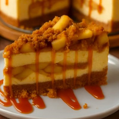 Apple Crisp Cheesecake 