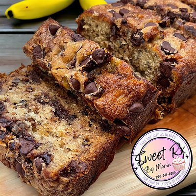 Banana Bread With chocolate Chips & Walnuts