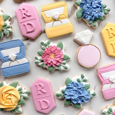 Pastel Floral Bridal Shower Cookies