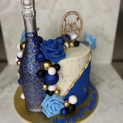 Champagne  Bottle Cake 💙
