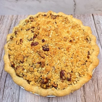 Bourbon Apple Pecan Crunch Pie 