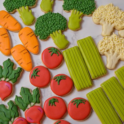 Mini Veggie Tray Cookies (2 Dozen)