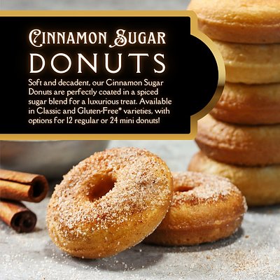 [GF] Cinnamon Sugar Donuts (12 Regular or 24 Mini)