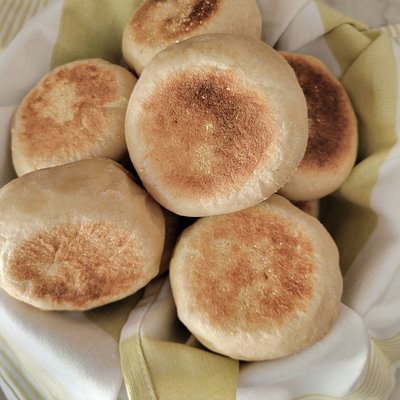 6 Sourdough English Muffins 