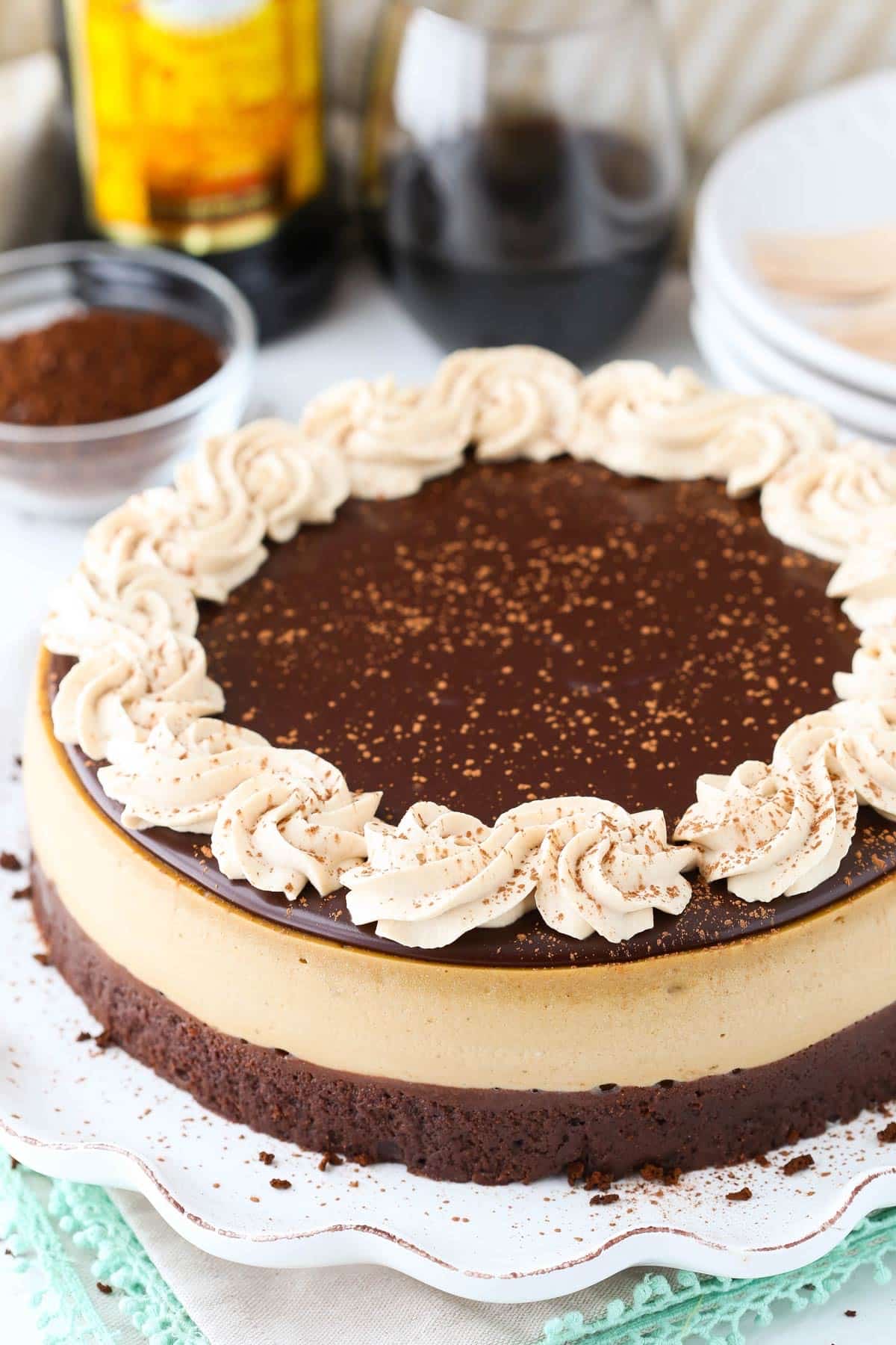 Kahlua Brownie Cheesecake 9”