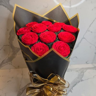 Custom 12 Cupcake Bouquet Tall Vase 