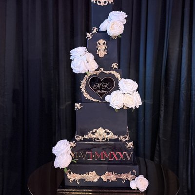 Large 3 Tier SQUARE Celebration Cake 6” 8” 10” Feeds 80+