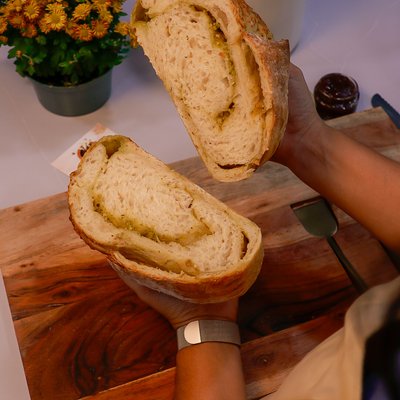 Pesto Parmesan Sourdough