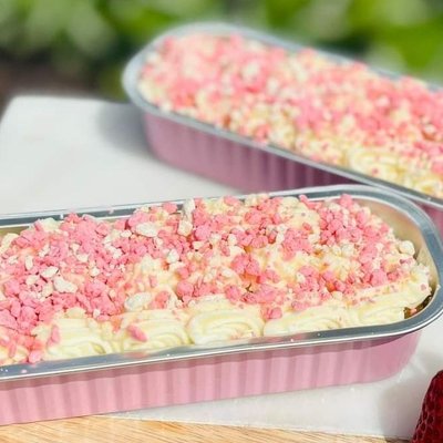 Strawberry Crunch Mini Loaf Cake