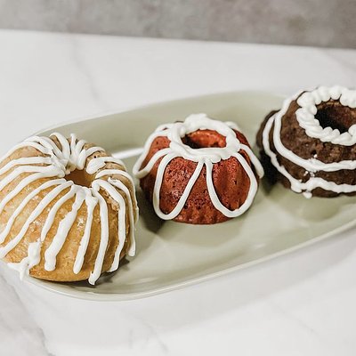 Mini Triple Threat Bundt Cakes