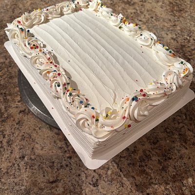 1/4 Sheet Cake (vanilla or chocolate)