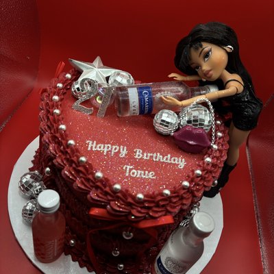 8” Heart cake 