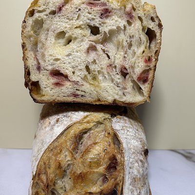 Strawberry & White Chocolate Artisan Sourdough Loaf