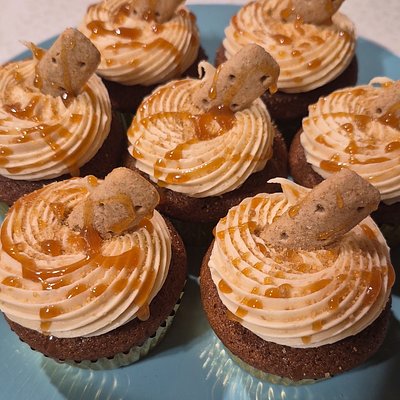 Spice Cupcakes W/ Salted Caramel Buttercream