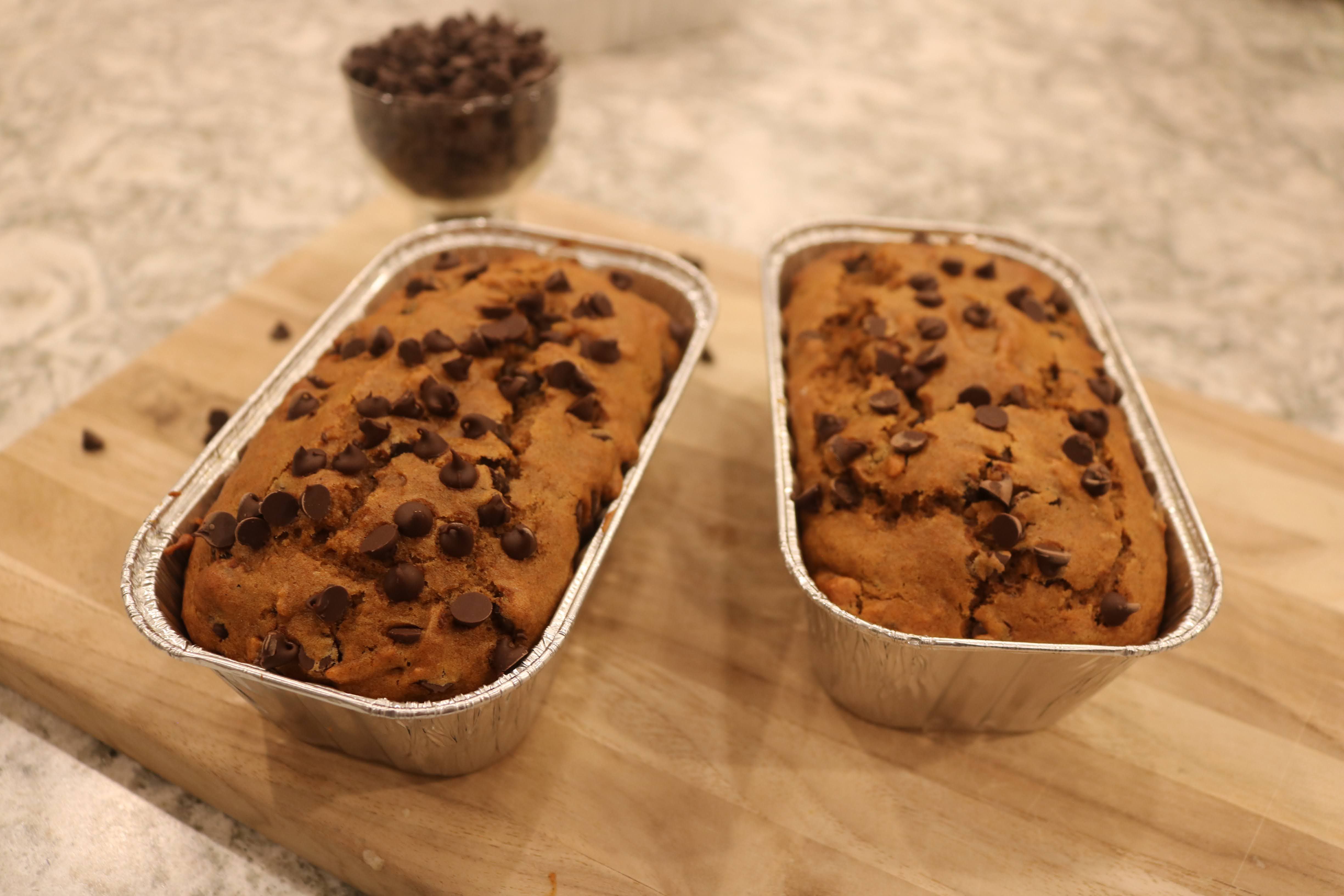 2 Mini Chocolate Chip Pumpkin Loaves
