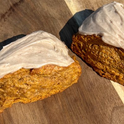 Pumpkin Sourdough Scones