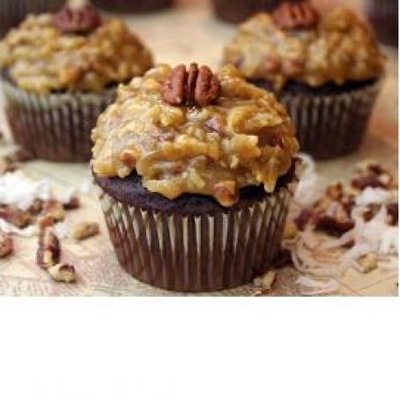 German Chocolate Cupcake