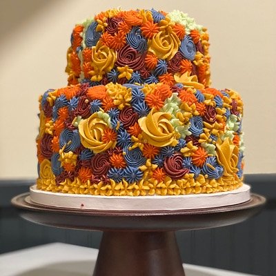 Custom Two Tier Cakes 6” + 8” (serves About 40)