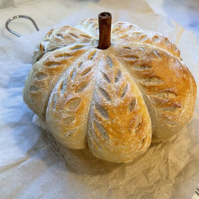 Pumpkin Shaped Sourdough 