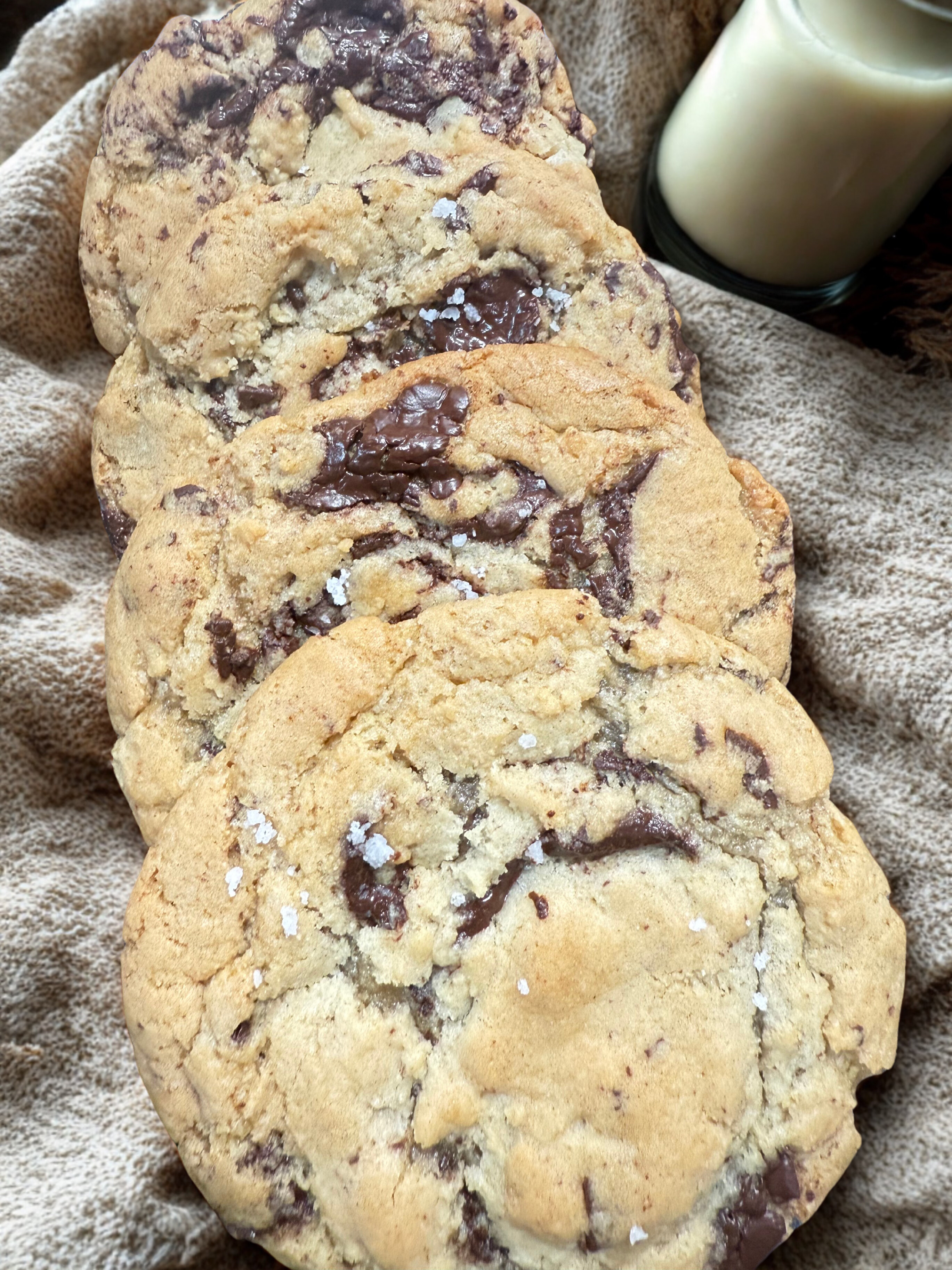 Sourdough brown butter, chocolate chip cookies