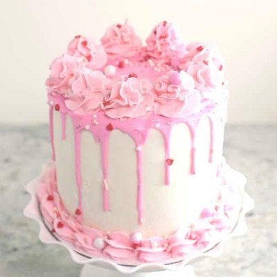 Cake & Icing & Colors Your Choice With Sprinkles With Drip 8 Inch (serves 8-12)