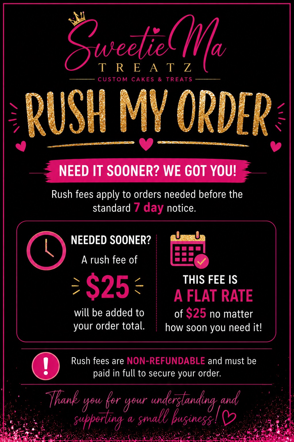 RUSH FEE
